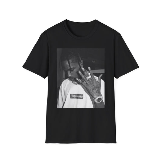 Travis Unisex Softstyle T-Shirt, Trendy Tee, Stylish Shirt, Minimalist Top, Cool Graphic Tee, Urban Wear