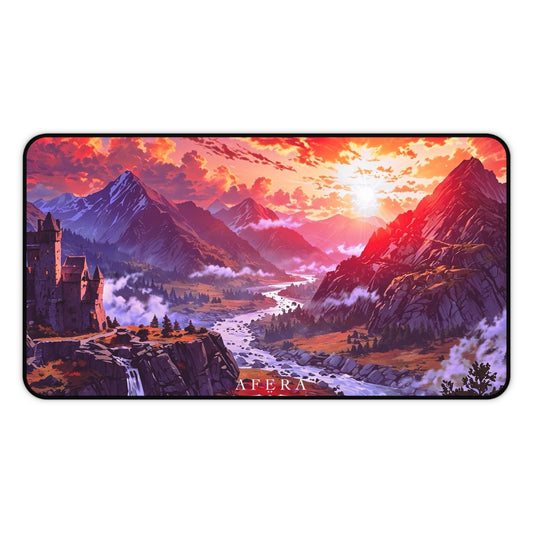 Sunset Mountain Landscape Desk Mat | Scenic Castle Valley Mousepad