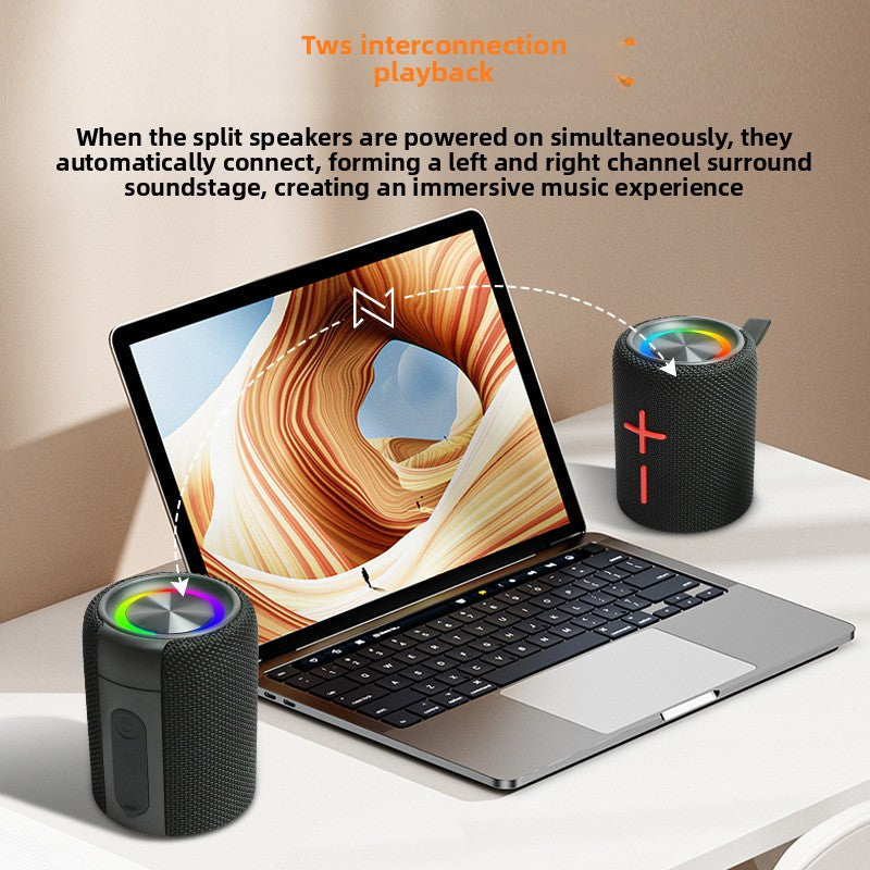 Portable Magnetic Bluetooth Speaker with LED Light