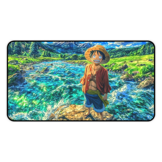 Straw Hat Pirate at River Desk Mat | Anime Landscape Mousepad