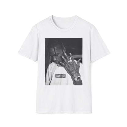 Travis Unisex Softstyle T-Shirt, Trendy Tee, Stylish Shirt, Minimalist Top, Cool Graphic Tee, Urban Wear