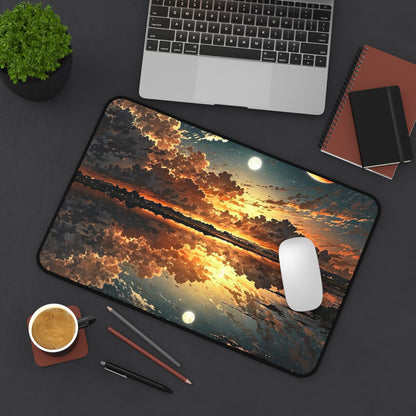 Sunset Reflection Desk Mat | Ocean Sky Landscape Mousepad