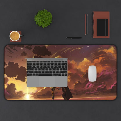 Sunset Sky Lovers Desk Mat | Romantic Cloudscape Mouse Pad