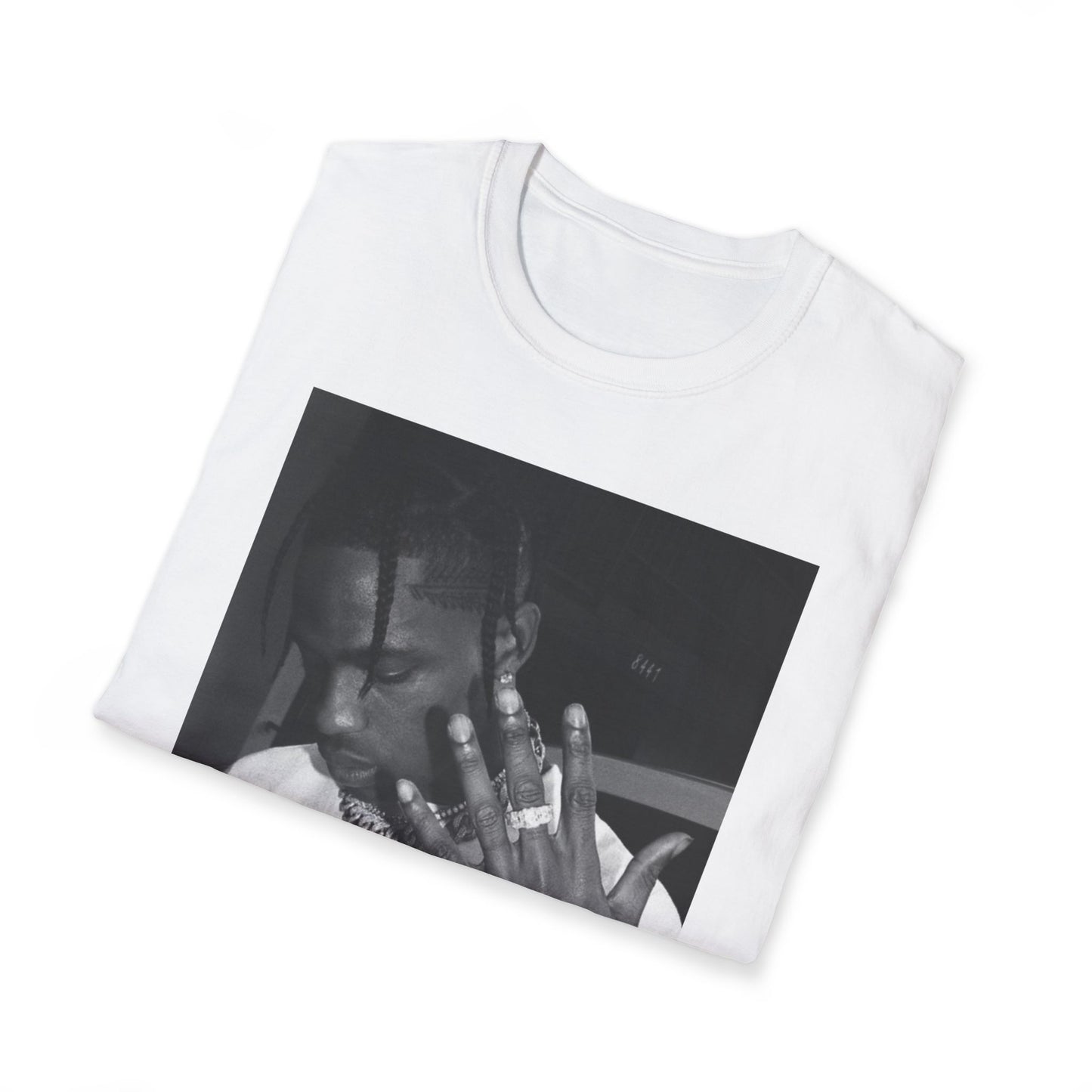 Travis Unisex Softstyle T-Shirt, Trendy Tee, Stylish Shirt, Minimalist Top, Cool Graphic Tee, Urban Wear