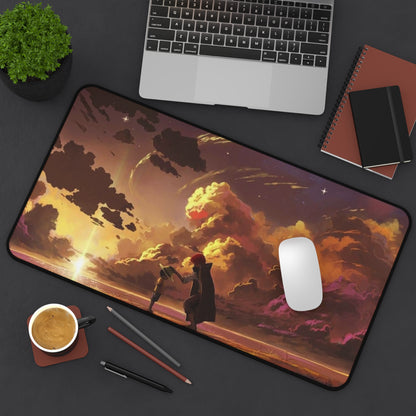 Sunset Sky Lovers Desk Mat | Romantic Cloudscape Mouse Pad