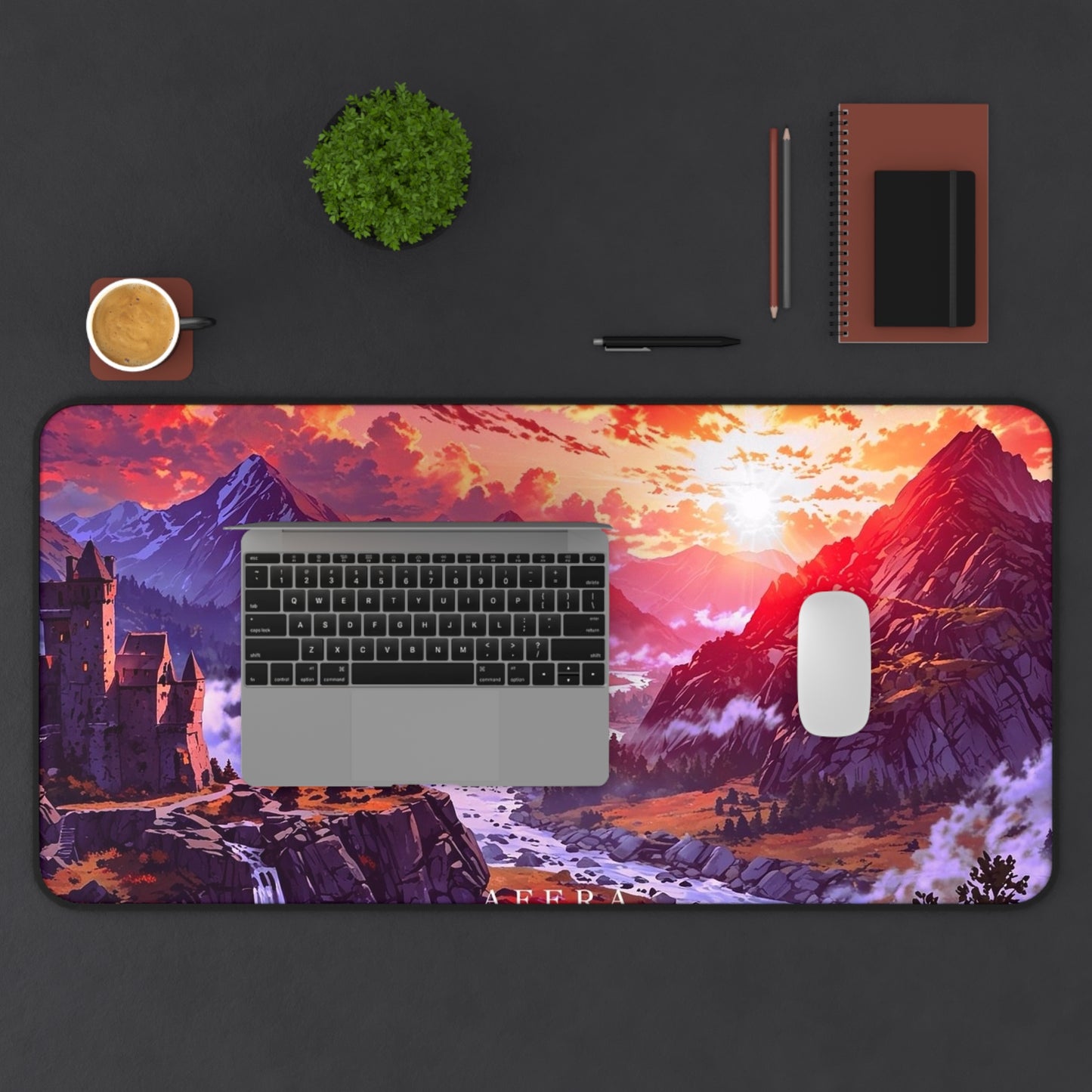 Sunset Mountain Landscape Desk Mat | Scenic Castle Valley Mousepad