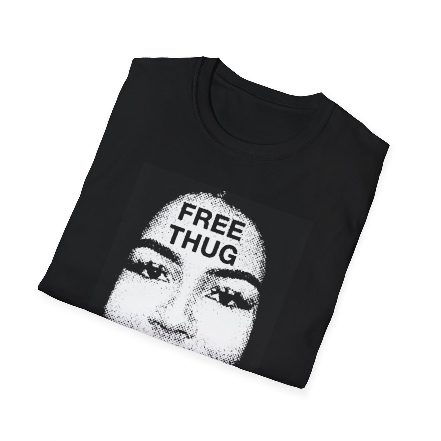 Unisex Softstyle T-Shirt - Free Thug Graphic Tee for Music Lovers, Streetwear Trend, Casual Style, Gifts for Friends, Summer Fashion