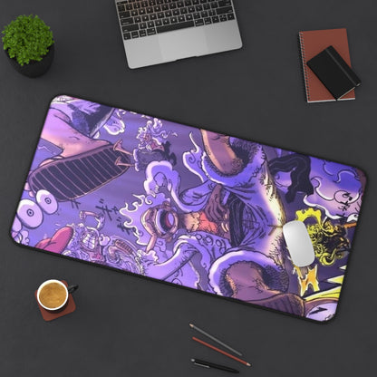 Octopus Kraken Illustration Desk Mat | Purple Nautical Sea Monster Mousepad