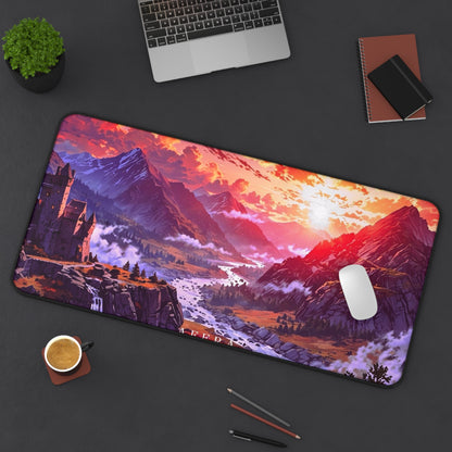 Sunset Mountain Landscape Desk Mat | Scenic Castle Valley Mousepad