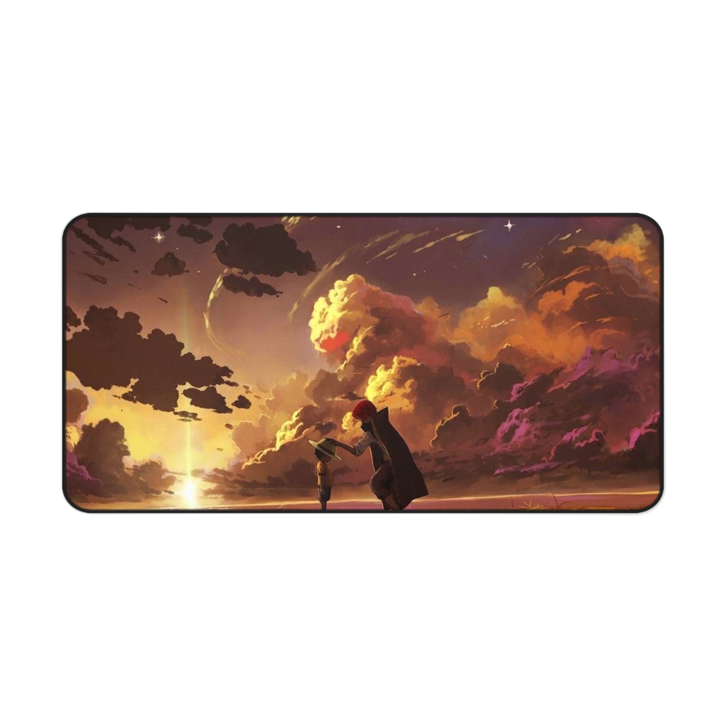 Sunset Sky Lovers Desk Mat | Romantic Cloudscape Mouse Pad