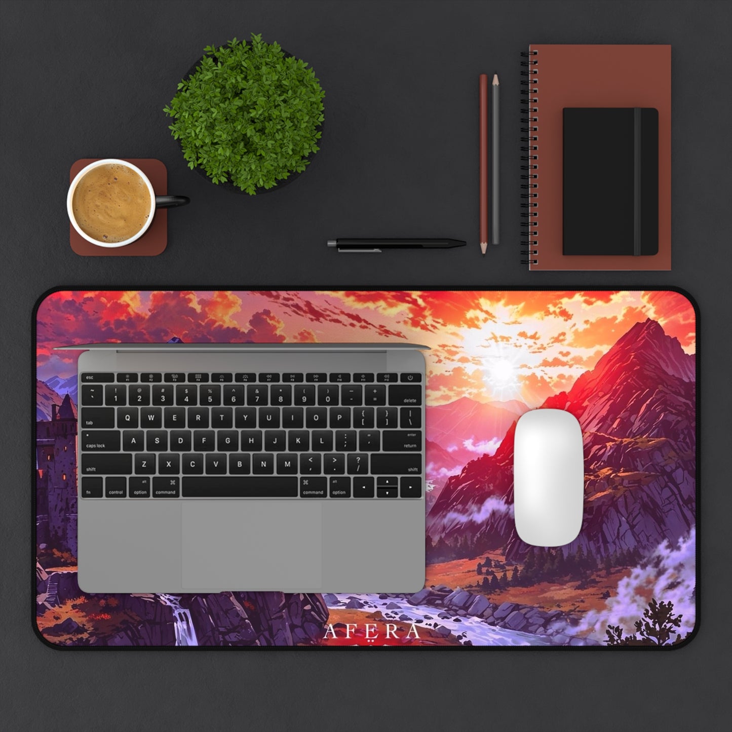 Sunset Mountain Landscape Desk Mat | Scenic Castle Valley Mousepad