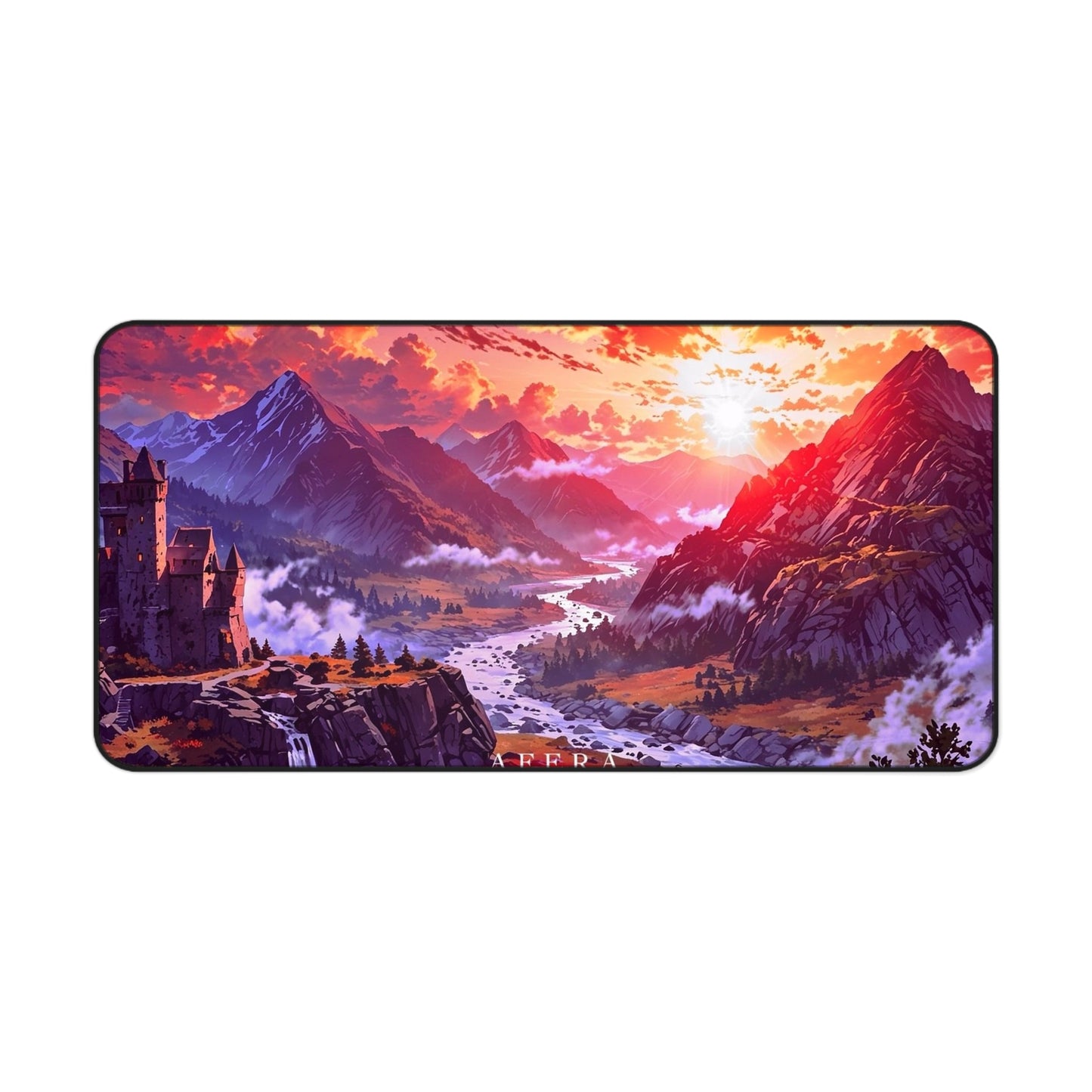 Sunset Mountain Landscape Desk Mat | Scenic Castle Valley Mousepad