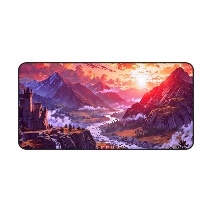 Sunset Mountain Landscape Desk Mat | Scenic Castle Valley Mousepad