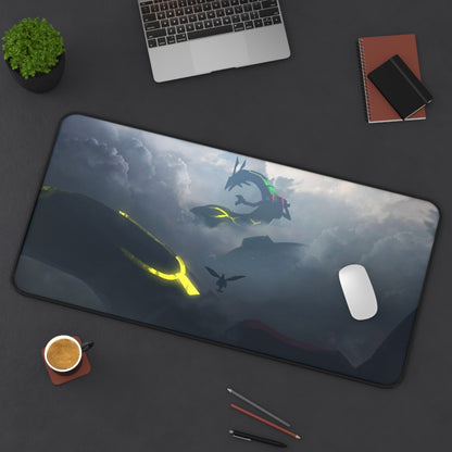 Rayquaza Desk Mat | Fantasy Cloudscape, Dark Atmospheric Gaming Mousepad