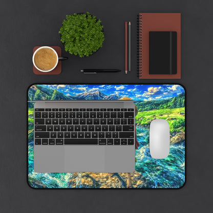 Straw Hat Pirate at River Desk Mat | Anime Landscape Mousepad