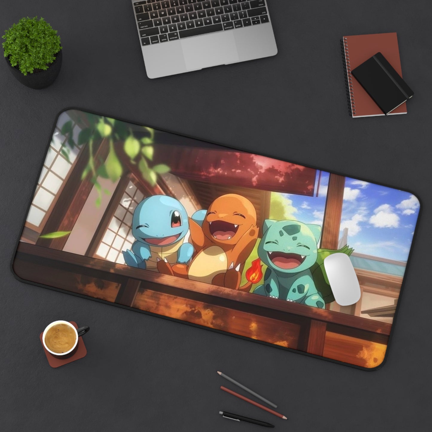 Cute Starter Animals Trio Desk Mat | Desk Mat