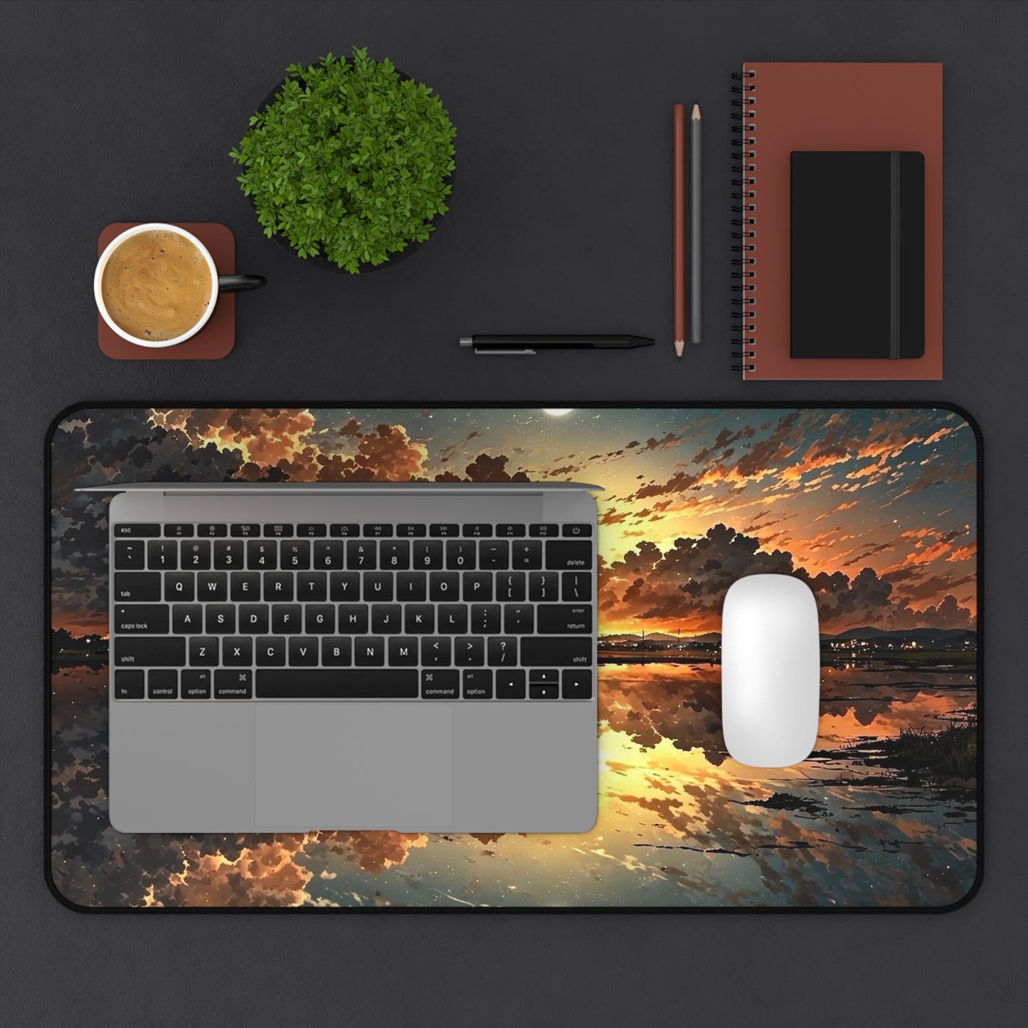 Sunset Reflection Desk Mat | Ocean Sky Landscape Mousepad