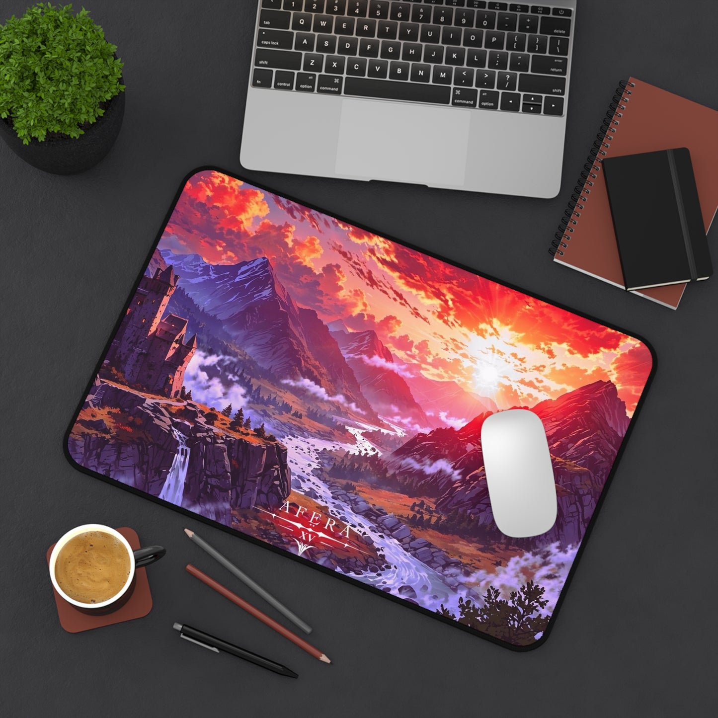 Sunset Mountain Landscape Desk Mat | Scenic Castle Valley Mousepad