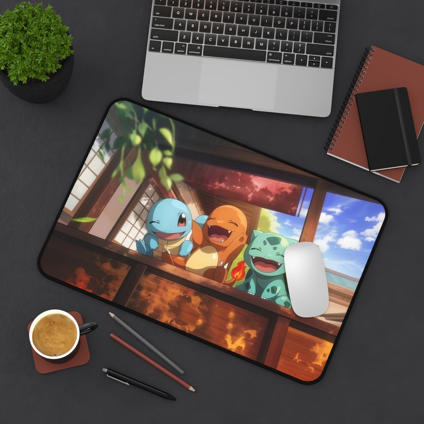 Cute Starter Animals Trio Desk Mat | Desk Mat