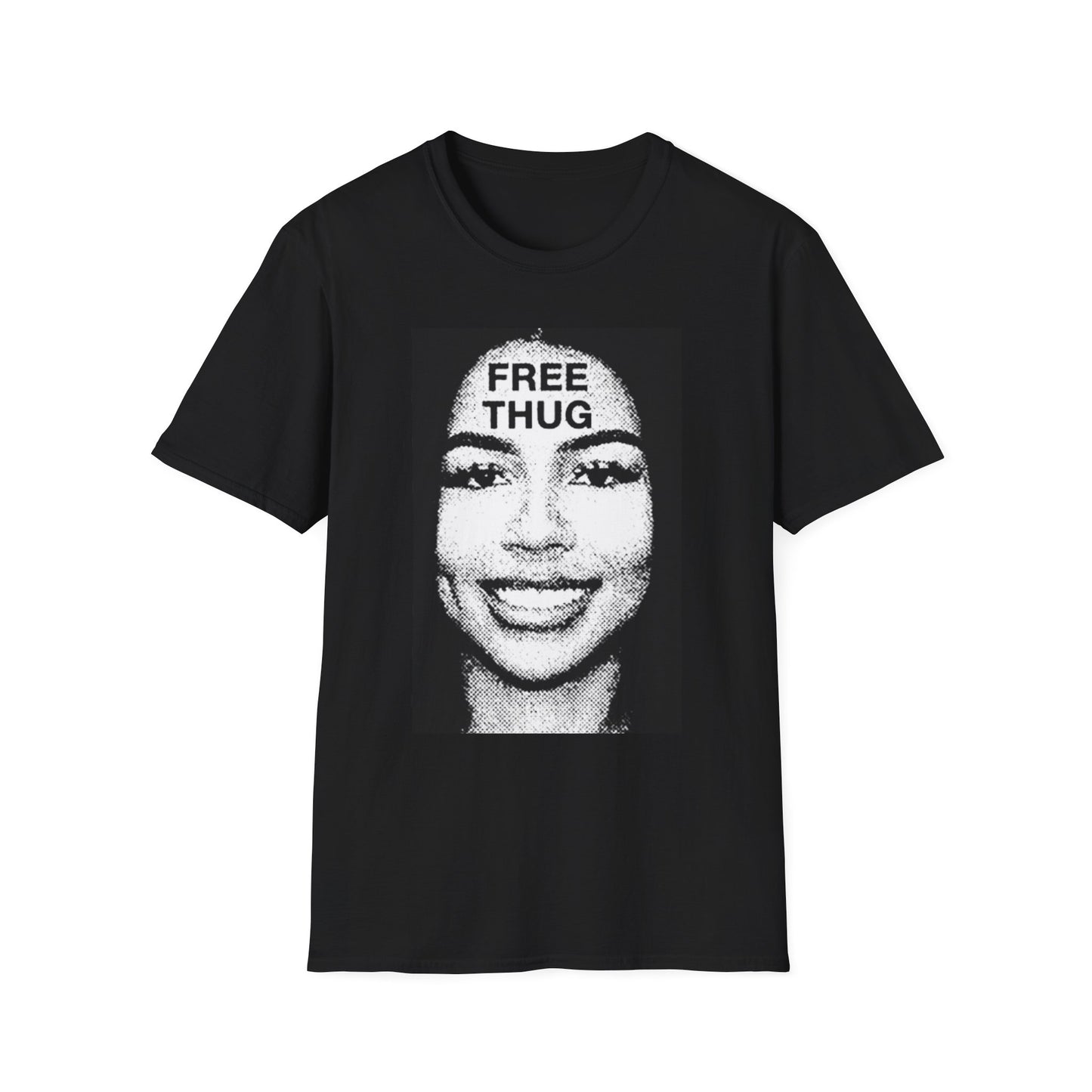 Unisex Softstyle T-Shirt - Free Thug Graphic Tee for Music Lovers, Streetwear Trend, Casual Style, Gifts for Friends, Summer Fashion