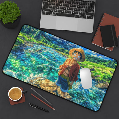 Straw Hat Pirate at River Desk Mat | Anime Landscape Mousepad