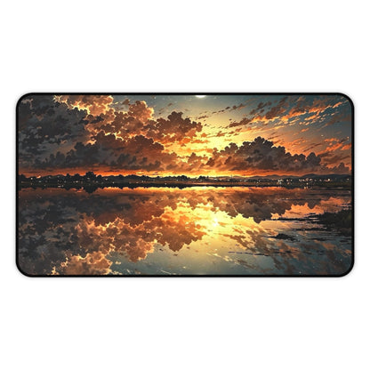 Sunset Reflection Desk Mat | Ocean Sky Landscape Mousepad