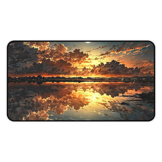 Sunset Reflection Desk Mat | Ocean Sky Landscape Mousepad