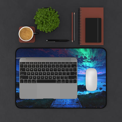 Torii Gate at Night Desk Mat | Night Sky Ocean Desk Mat