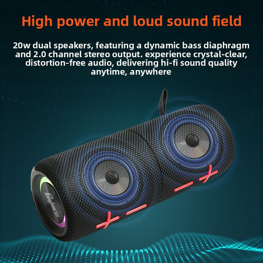 Portable Magnetic Bluetooth Speaker with LED Light