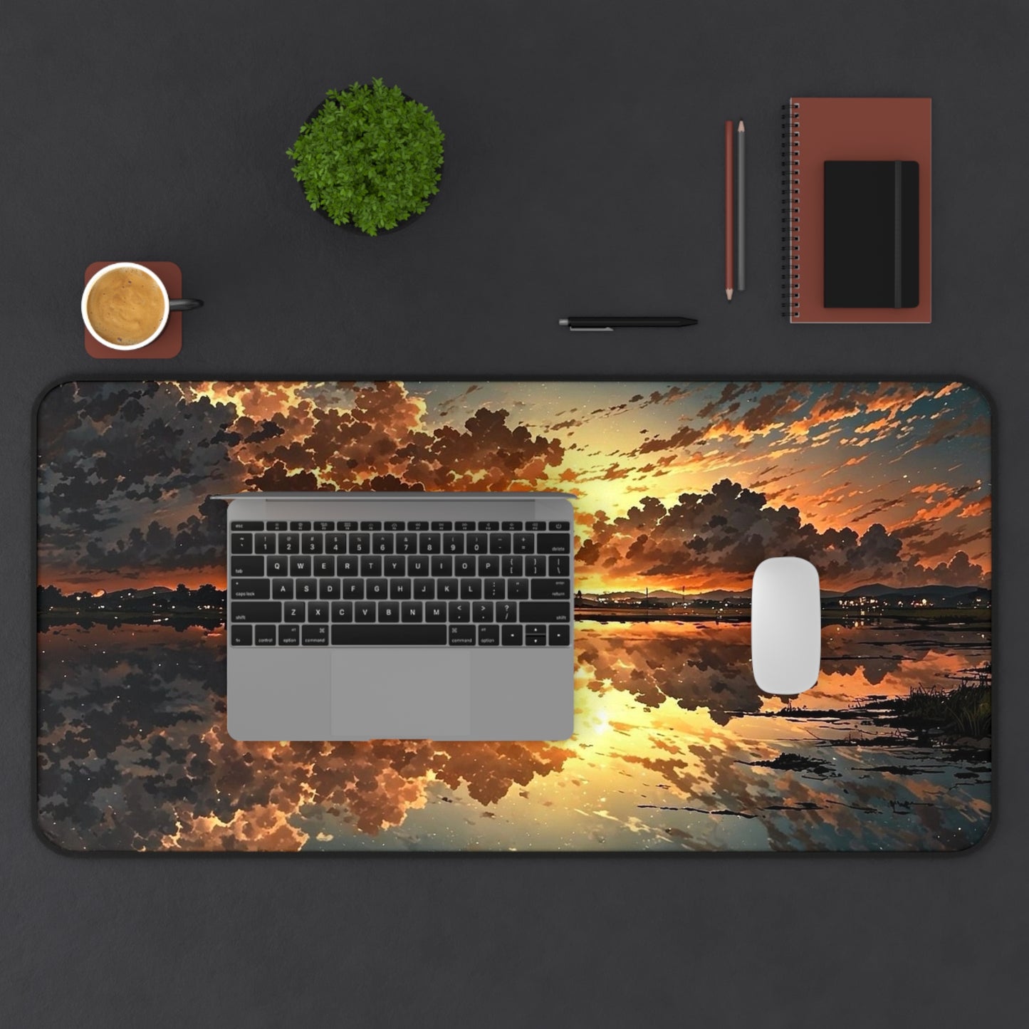 Sunset Reflection Desk Mat | Ocean Sky Landscape Mousepad