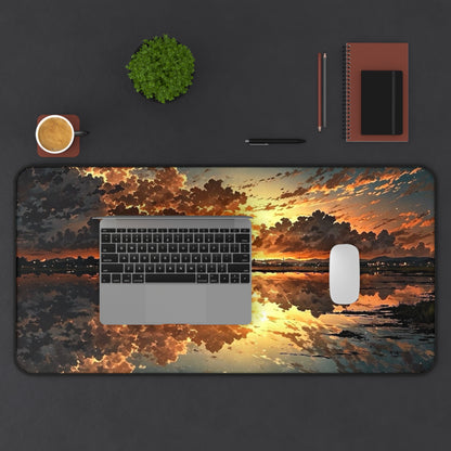 Sunset Reflection Desk Mat | Ocean Sky Landscape Mousepad